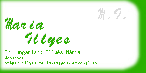 maria illyes business card