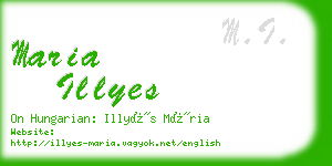 maria illyes business card